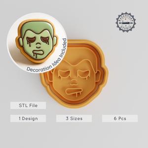 Zombie Boy Cookie Cutter & Stamp Set, Halloween Horror Theme, 3 Sizes, Perfect for Cookies & Fondant PRODUCT_987
