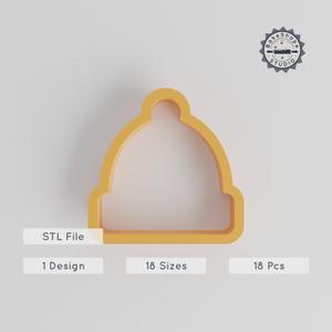Beanie Shape Cutter Set, 18 Sizes, Perfect for Cookies, Fondant & Clay, Travel & Holiday Accessory PRODUCT_2037