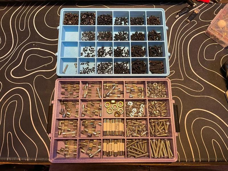 Remixed tiered storage box container