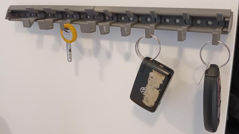 Modular clips rail storage system