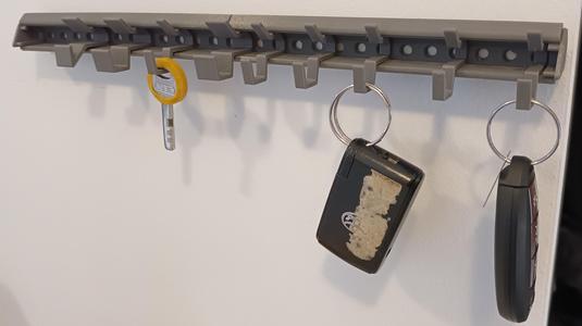 Modular clips rail storage system