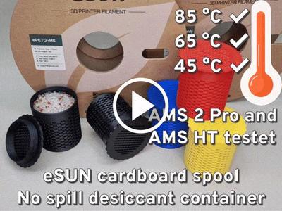 No Spill eSUN spool silica desiccant drybox