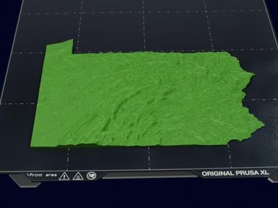 Topographical Map Of Pennsylvania
