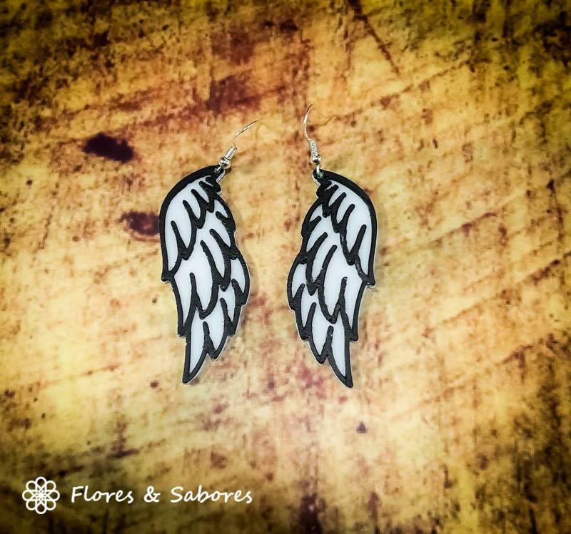 ANGEL WING FEATHER EARRINGS