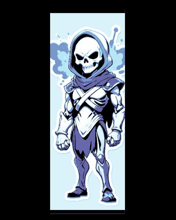Cartoon Style Depiction of Skeletor from Masters of the Universe - Set of Bookmarks