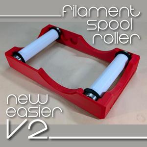 Filament Spool Holder - Roller Style - NEW V2 - Easy to Print and Assemble