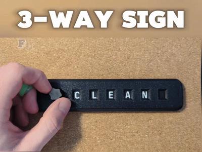 3-Way Sign - fully customisable text