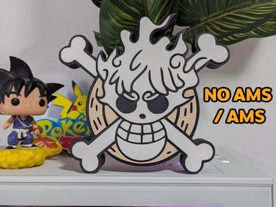 One Piece Gear 5 Luffy Skull Jolly RogerNO AMS/AMS