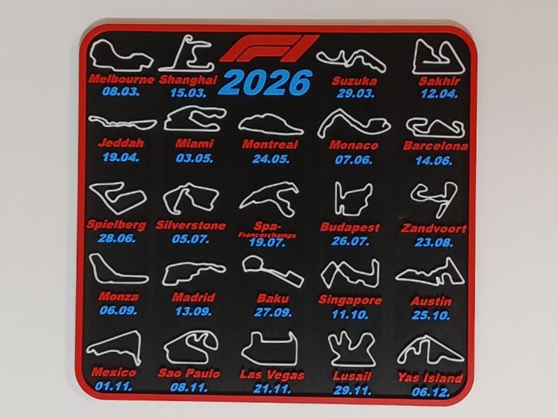 2026 Formula 1 Calendar