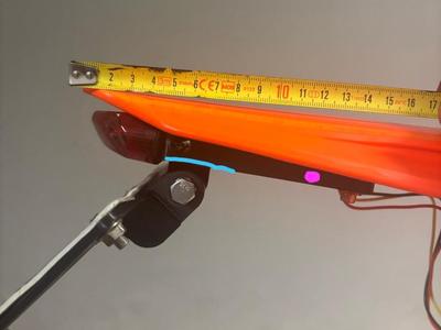KTM license plate holder with integrated lights