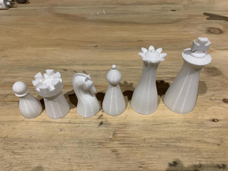 Sleek yet recognisable chess set