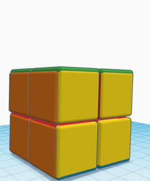 2x2rubiks cube model