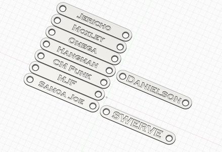 AEW World Championship Belt Nameplates