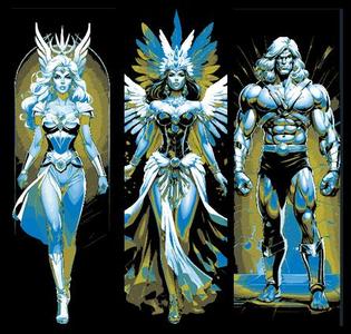 Fan Art Set of 3 Bookmarks - Masters of the Universe -  He-man, Princess She-ra, Sorceress Teela-Na