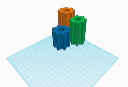 Cog pen pot