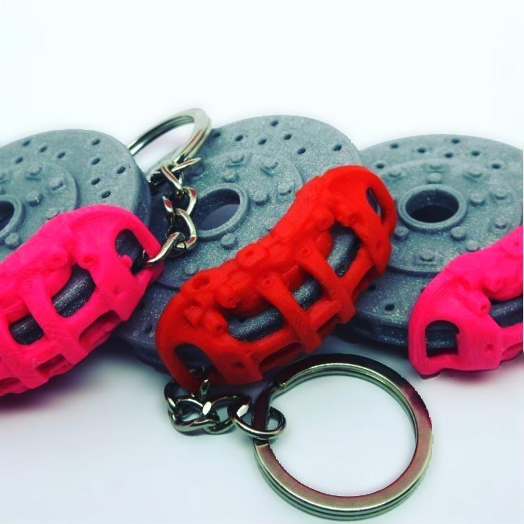 Caliper Brake Disk Keychain key ring