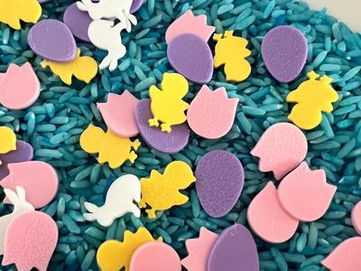 Easter confetti sensory bin filler Tulip