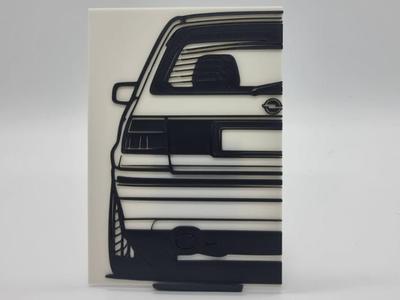 2D Wall Art Opel Astra F GSi