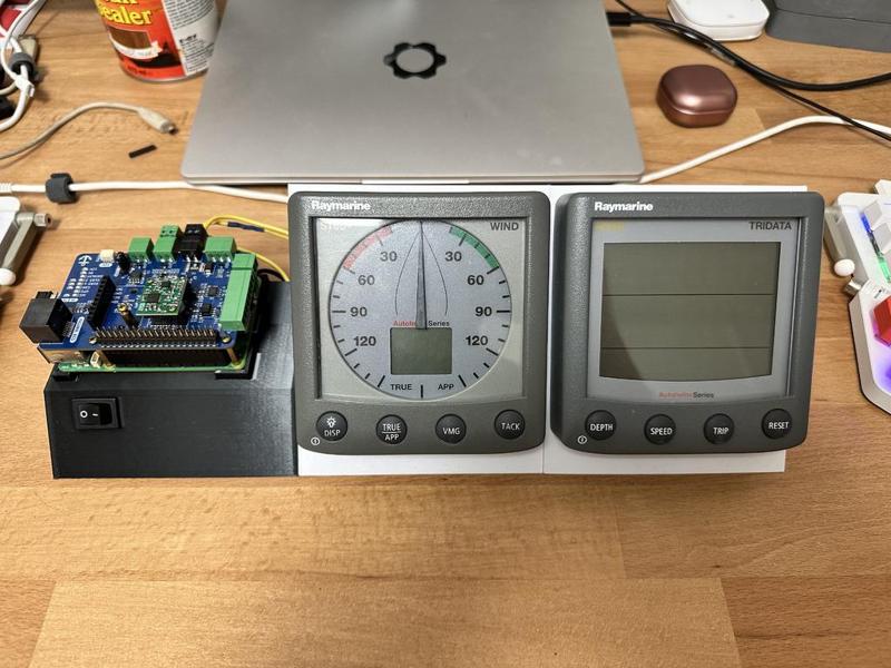 Raspberry pi holder for raymarine st60+ desk mount