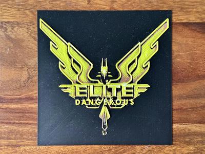 Elite Dangerous Logo - Hueforge