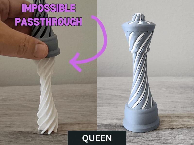Queen Chess Piece Impossible Passthrough