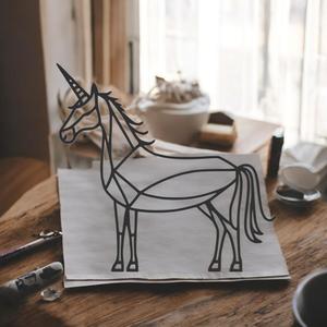 Unicorn Line Art - Desktop Line Art