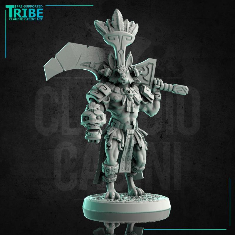 (0201) Male rabbitfolk barbarian with a huge sword
