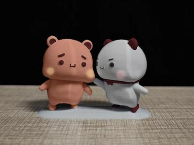 Couple Bear Series—Yier Beats Bubu