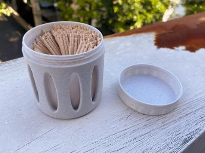 Toothpick Container - refill with the whole package.