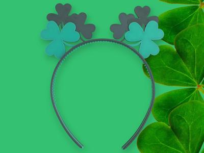 St Patricks Day Clover Shamrock Headband 