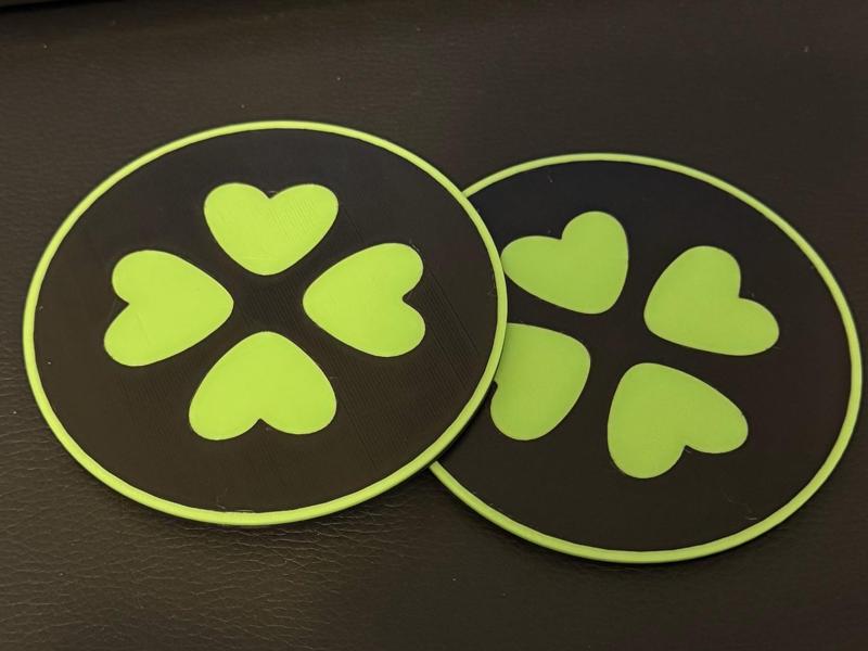 Four Leaf Heart Clover Coaster