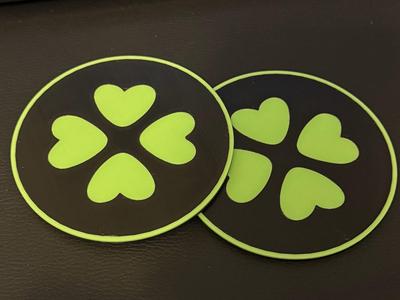 Four Leaf Heart Clover Coaster