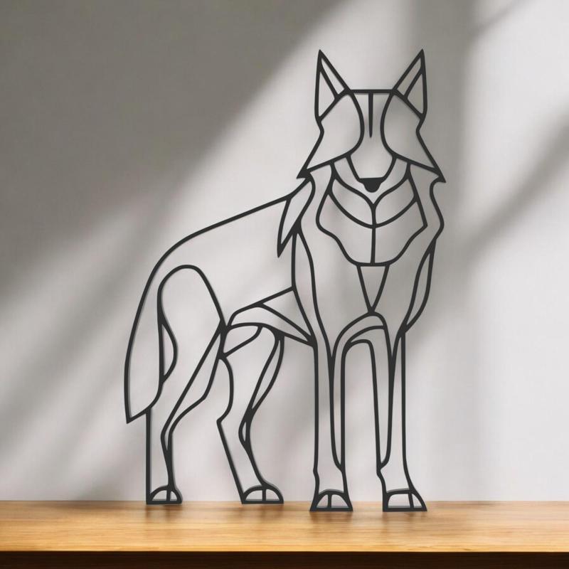 Wolf Line Art - Desktop Line Art