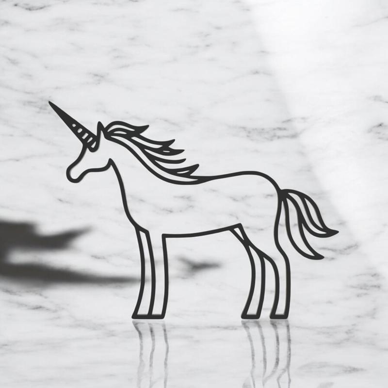 Unicorn Line Art - Desktop Line Art