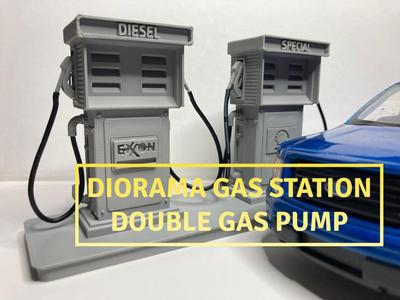 Diorama Gas station, double Gas pump, scale 1:24