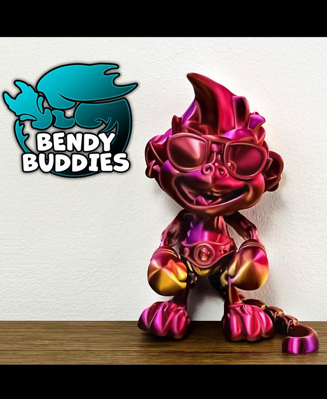 Monkey Puckbo Boxer Glasses / Ape Articulated / Print-in-Place Creature / Cute Beast / Fantasy World