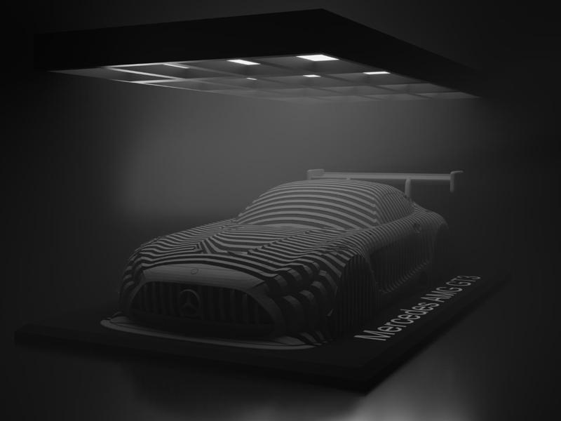 Mercedes AMG GT3 EVO Layered Sculpture
