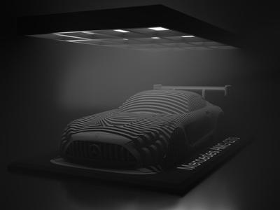 Mercedes AMG GT3 EVO Layered Sculpture