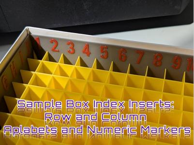 Eppendorf Sample Box Index Inserts (9x9 & 10x10)