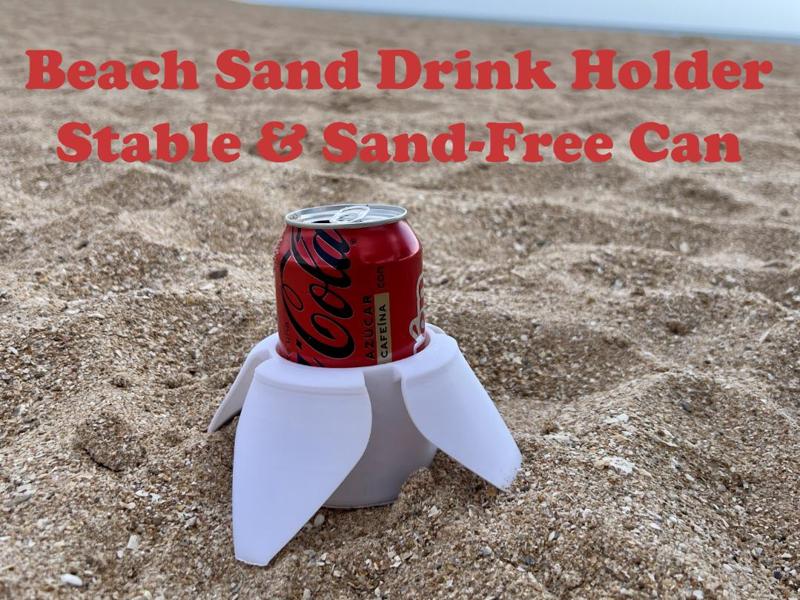 Beach Sand Drink Holder–Stable/Sand-Free Can Stand