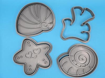 Sea Beach Fun Playdoh Cookie Cutter Shell Stamp
