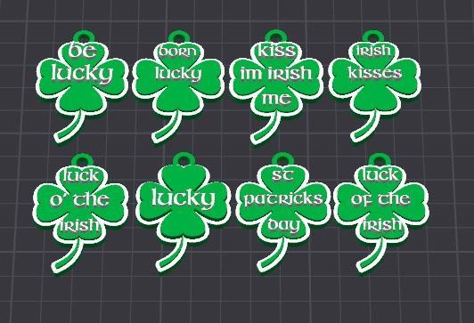 8 assorted st patrick's day keychains / necklace charm pack 2 (free for commercial use)