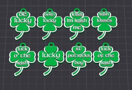 8 assorted st patrick's day keychains / necklace charm pack 2 (free for commercial use)