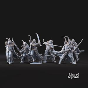 6x Forest guardians with sword | Galanthir Elves | Ring Of Legends