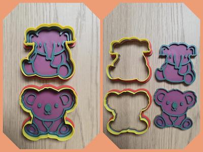 Elephant Koala Playdoh Cookie Cutter Stamp Form