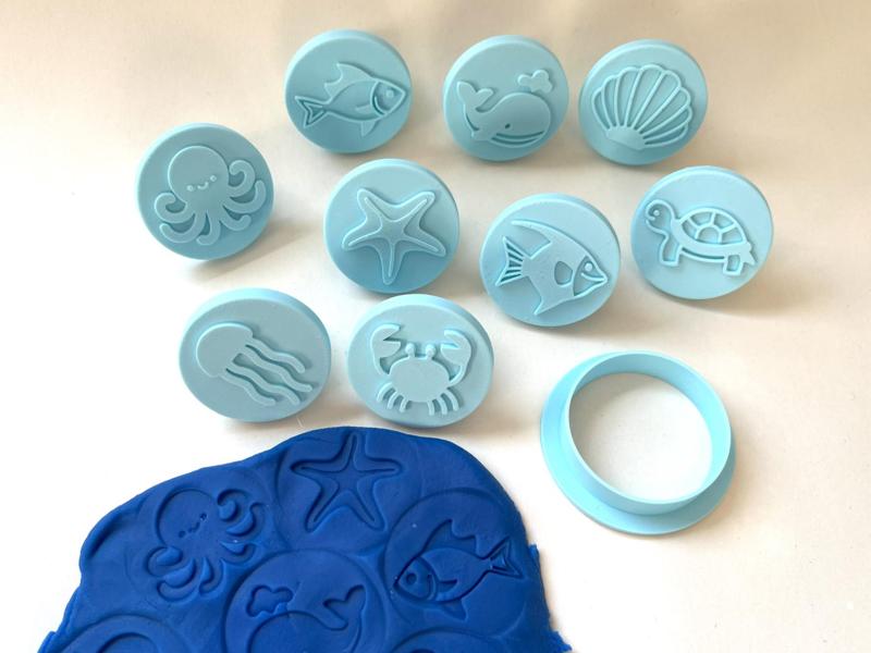 Ocean - Themed Stamp Set and cutter