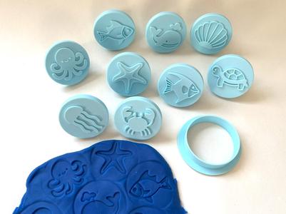 Ocean - Themed Stamp Set and cutter