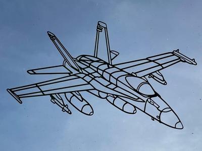 F/A-18 F18 Hornet wall art silhouette
