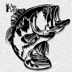 large mouth bass wall art fish decor