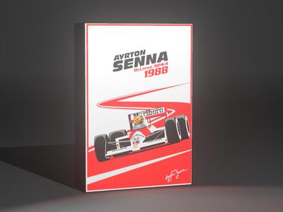 3D LED McLaren MP4/4 Ayrton Senna 1988 Lamp